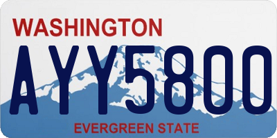 WA license plate AYY5800