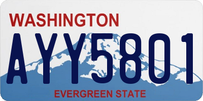 WA license plate AYY5801