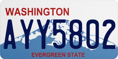 WA license plate AYY5802