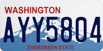 WA license plate AYY5804