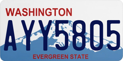 WA license plate AYY5805