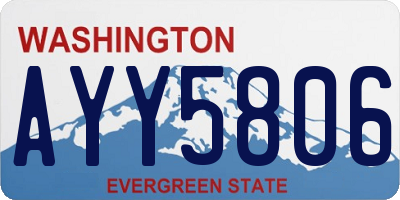 WA license plate AYY5806