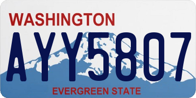 WA license plate AYY5807