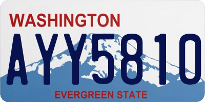 WA license plate AYY5810