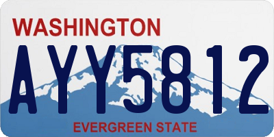 WA license plate AYY5812