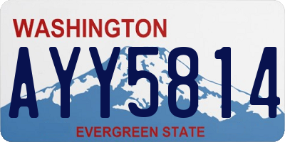 WA license plate AYY5814