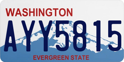 WA license plate AYY5815