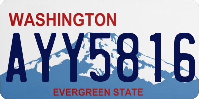 WA license plate AYY5816