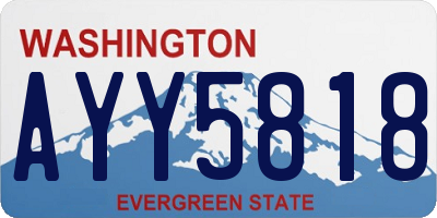 WA license plate AYY5818