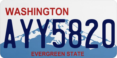 WA license plate AYY5820