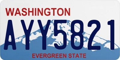 WA license plate AYY5821