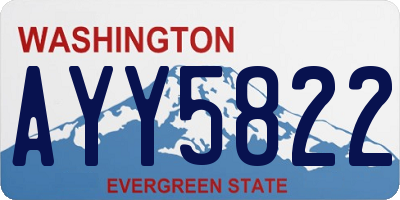 WA license plate AYY5822