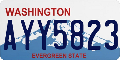 WA license plate AYY5823