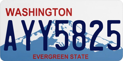 WA license plate AYY5825