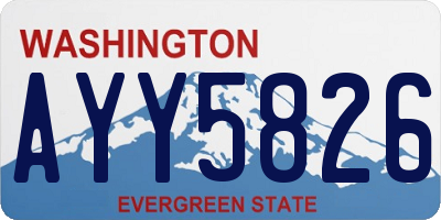 WA license plate AYY5826