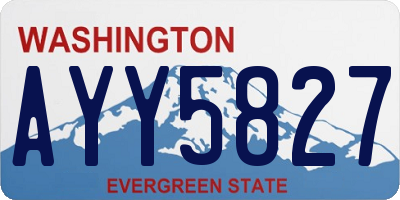 WA license plate AYY5827