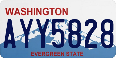 WA license plate AYY5828