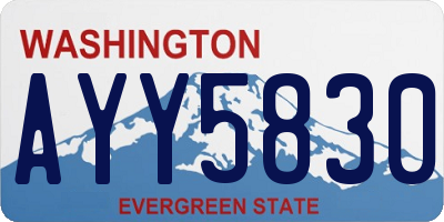 WA license plate AYY5830