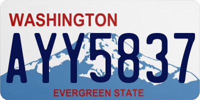 WA license plate AYY5837