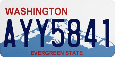 WA license plate AYY5841