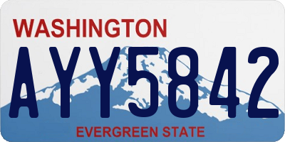 WA license plate AYY5842