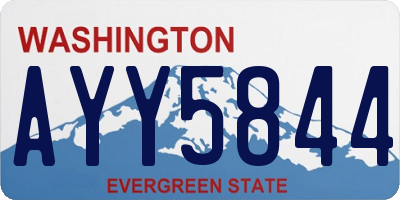 WA license plate AYY5844