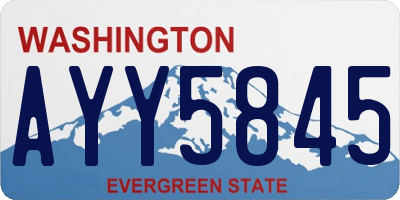 WA license plate AYY5845