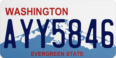 WA license plate AYY5846