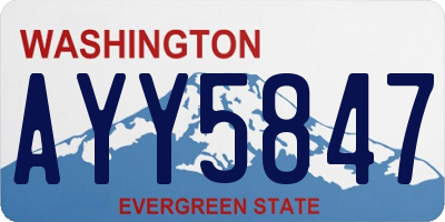 WA license plate AYY5847