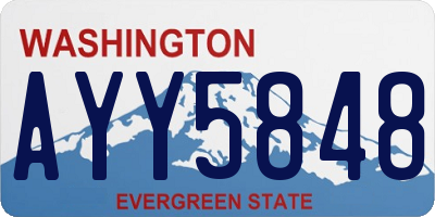 WA license plate AYY5848