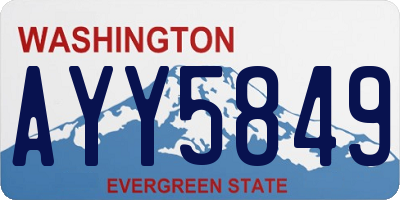 WA license plate AYY5849