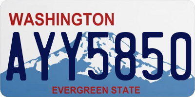 WA license plate AYY5850