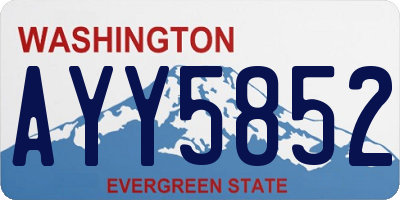 WA license plate AYY5852