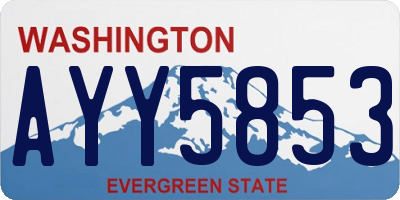 WA license plate AYY5853