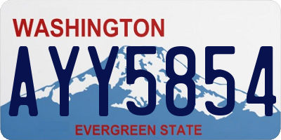 WA license plate AYY5854