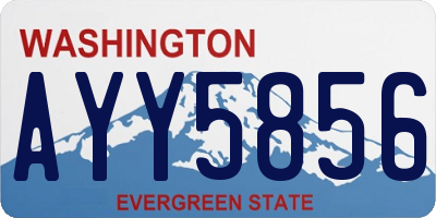 WA license plate AYY5856