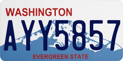 WA license plate AYY5857