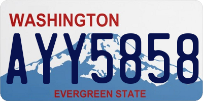 WA license plate AYY5858