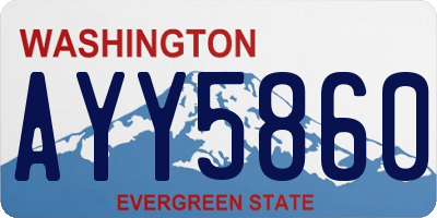 WA license plate AYY5860