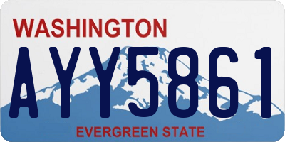 WA license plate AYY5861