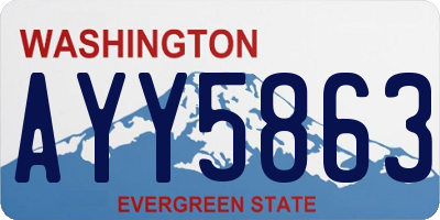 WA license plate AYY5863