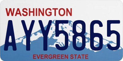 WA license plate AYY5865