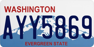 WA license plate AYY5869