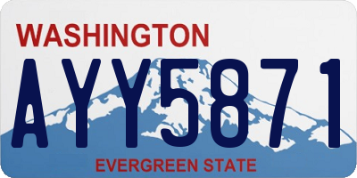 WA license plate AYY5871