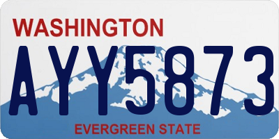 WA license plate AYY5873