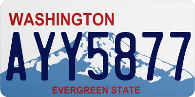 WA license plate AYY5877