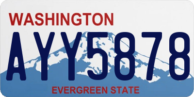 WA license plate AYY5878