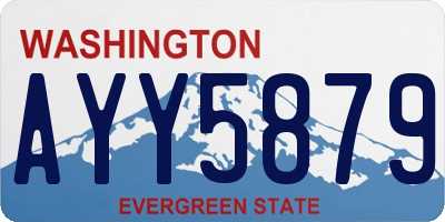 WA license plate AYY5879