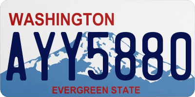 WA license plate AYY5880