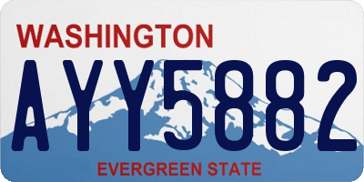 WA license plate AYY5882